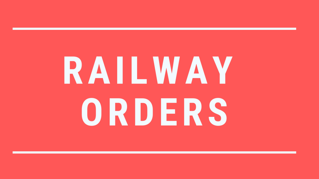 Railway Orders