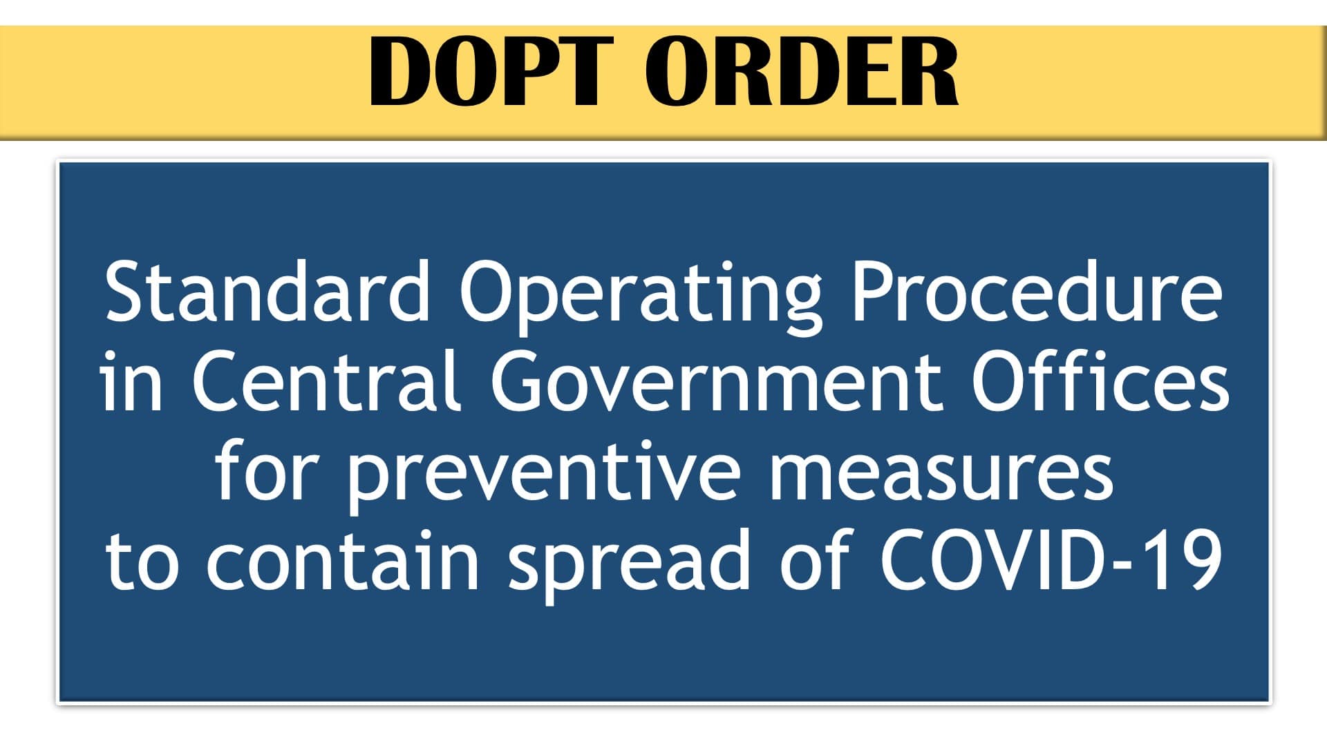 DOPT Standard Operating Procedure