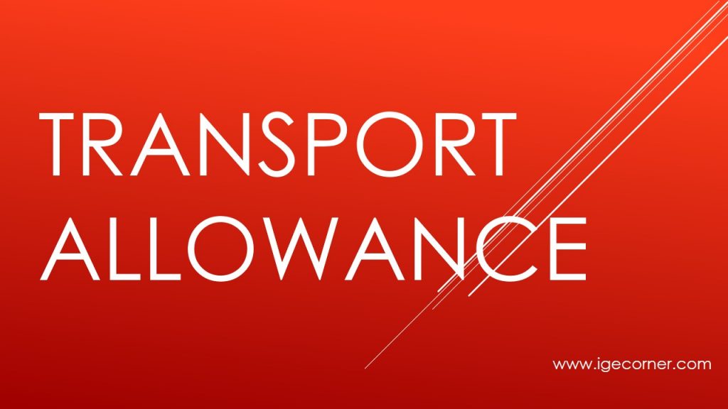 Transport Allowance during lockdown