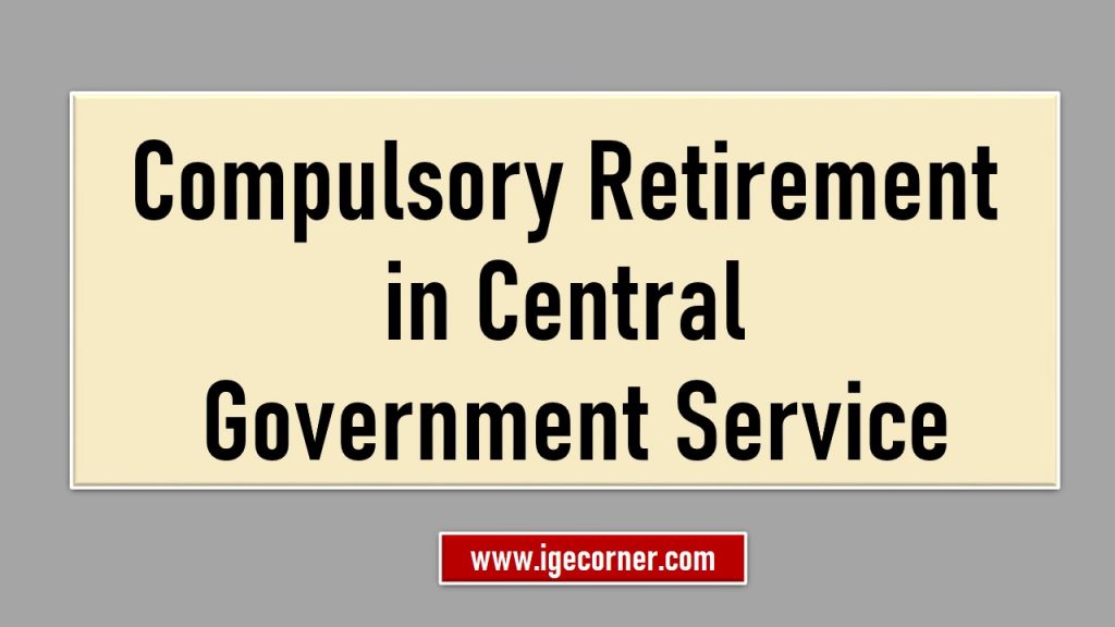 Compulsory Retirement in Central Government Service – Handbook