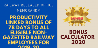 Productivity Linked Bonus of 78 days