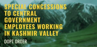 Kashmir Valley DOPT ORDER