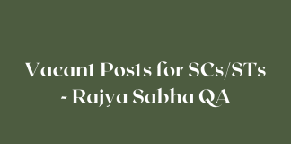 Vacant Posts for SCs/STs - Rajya Sabha QA