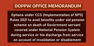 benefits under old pension scheme