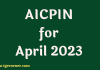 AICPIN for April 2023
