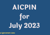 AICPIN for July 2023